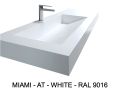Custom-made double-trough wall-mounted or recessed washbasin – MIAMI 90