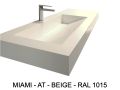 Custom-made double-trough wall-mounted or recessed washbasin – MIAMI 90