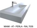 Custom-made double-trough wall-mounted or recessed washbasin – MIAMI 90