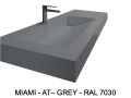 Custom-made double-trough wall-mounted or recessed washbasin – MIAMI 90