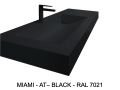 Custom-made double-trough wall-mounted or recessed washbasin – MIAMI 90