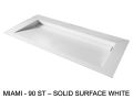 Custom-made double-trough wall-mounted or recessed washbasin – MIAMI 90