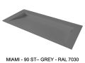 Custom-made double-trough wall-mounted or recessed washbasin – MIAMI 90