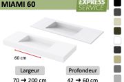 Suspended or custom-made built-in gutter tray – MIAMI 60