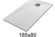 185x80 cm Extra-Flat Resin Shower Tray TECNIK