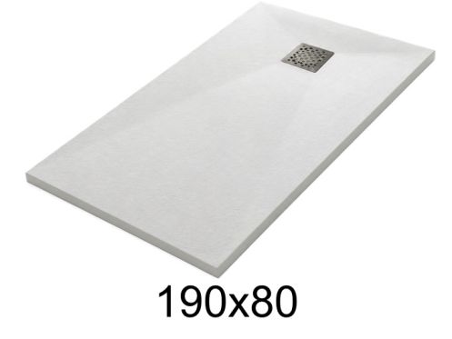 190x80 cm Extra-Flat Resin Shower Tray TECNIK