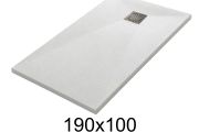 190x100 cm Extra-Flat Resin Shower Tray TECNIK