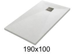 190x100 cm Extra-Flat Resin Shower Tray TECNIK