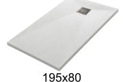 195x80 cm Extra-Flat Resin Shower Tray TECNIK
