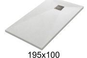 195x100 cm Extra-Flat Resin Shower Tray TECNIK