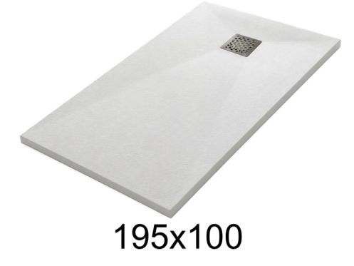 195x100 cm Extra-Flat Resin Shower Tray TECNIK