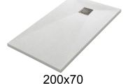 200x70 cm Extra-Flat Resin Shower Tray TECNIK