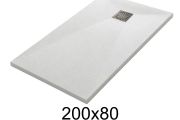 200x80 cm Extra-Flat Resin Shower Tray TECNIK