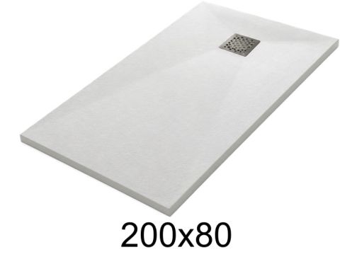 200x80 cm Extra-Flat Resin Shower Tray TECNIK