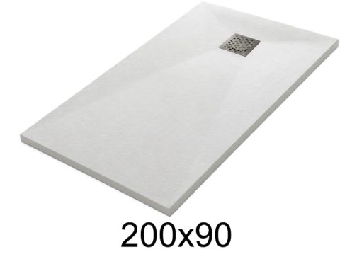 200x90 cm Extra-Flat Resin Shower Tray TECNIK