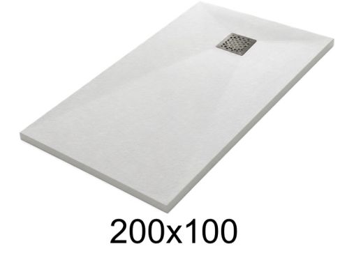 200x100 cm Extra-Flat Resin Shower Tray TECNIK