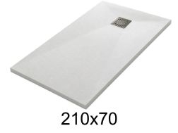 210x70 cm Extra-Flat Resin Shower Tray TECNIK