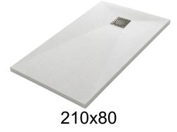 210x80 cm Extra-Flat Resin Shower Tray TECNIK