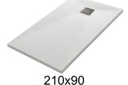 210x90 cm Extra-Flat Resin Shower Tray TECNIK