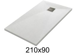 210x90 cm Extra-Flat Resin Shower Tray TECNIK
