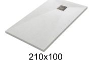 210x100 cm Extra-Flat Resin Shower Tray TECNIK