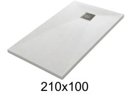 210x100 cm Extra-Flat Resin Shower Tray TECNIK