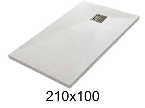 210x100 cm Extra-Flat Resin Shower Tray TECNIK
