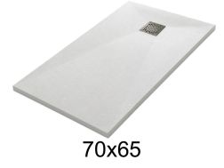 70x65 cm Extra-Flat Resin Shower Tray TECNIK