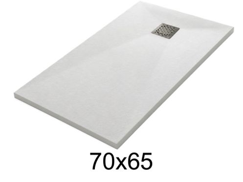 70x65 cm Extra-Flat Resin Shower Tray TECNIK