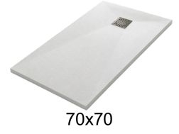 70x70 cm Extra-Flat Resin Shower Tray TECNIK