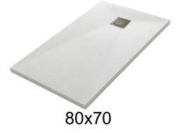 80x80 cm Extra-Flat Resin Shower Tray TECNIK