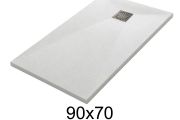 90x70 cm Extra-Flat Resin Shower Tray TECNIK