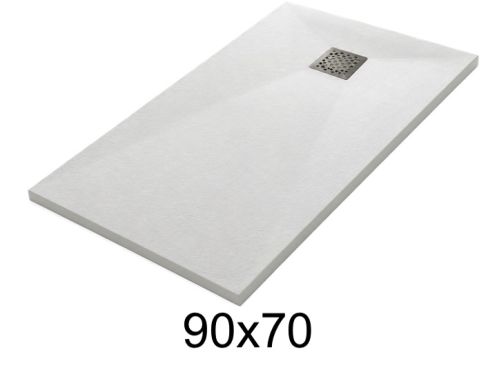 90x70 cm Extra-Flat Resin Shower Tray TECNIK