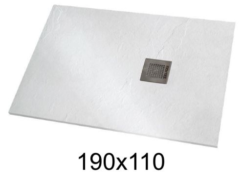 Shower tray 190x110 cm extra-flat resin - VERONE XL