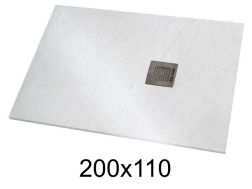 Shower tray 200x110 cm extra-flat resin - VERONE XL