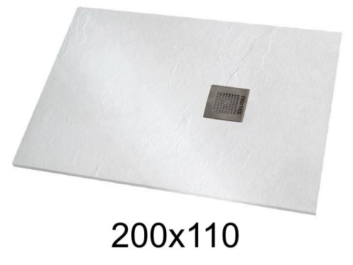 Shower tray 200x110 cm extra-flat resin - VERONE XL