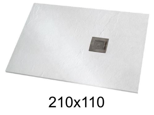 Shower tray 210x110 cm extra-flat resin - VERONE XL