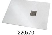 Shower tray 220x70 cm extra-flat resin - VERONE XL