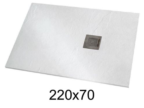 Shower tray 220x70 cm extra-flat resin - VERONE XL
