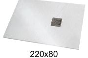 Shower tray 220x80 cm extra-flat resin - VERONE XL