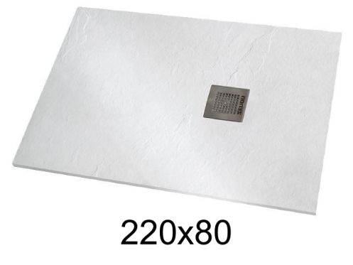 Shower tray 220x80 cm extra-flat resin - VERONE XL