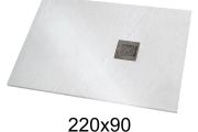 Shower tray 220x90 cm extra-flat resin - VERONE XL