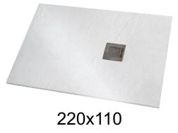 Shower tray 220x110 cm extra-flat resin - VERONE XL