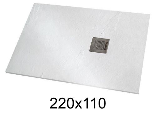 Shower tray 220x110 cm extra-flat resin - VERONE XL