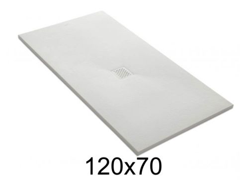 Shower tray 120x70 cm central evacuation - CENTRAL