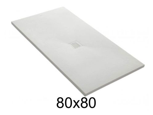 Shower tray 80x80 cm central evacuation - CENTRAL
