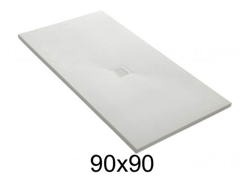Shower tray 90x90 cm central evacuation - CENTRAL