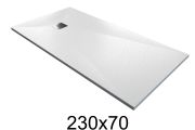 Shower tray 230x70 cm extra flat in resin - MUNICH XL