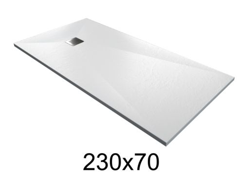 Shower tray 230x70 cm extra flat in resin - MUNICH XL