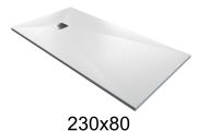 Shower tray 230x80 cm extra flat in resin - MUNICH XL
